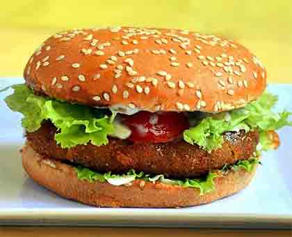 Veg Burger Recipe - How To Make Veg Burger